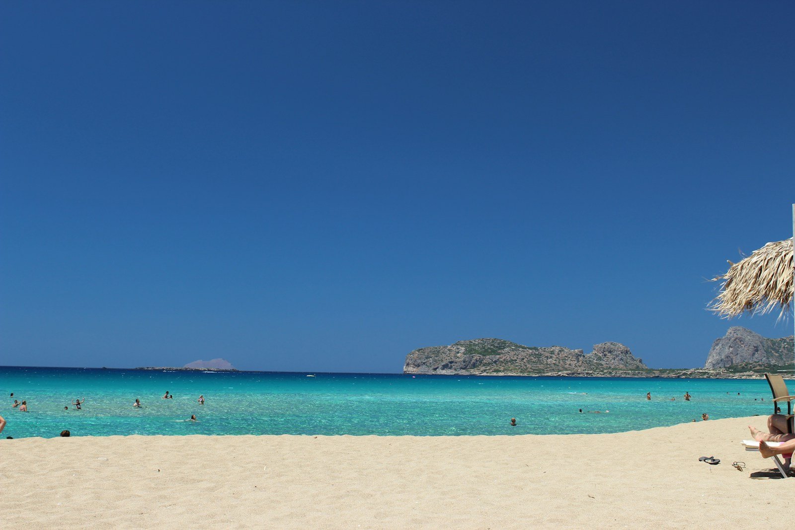 Strand og havudsigt på Kreta