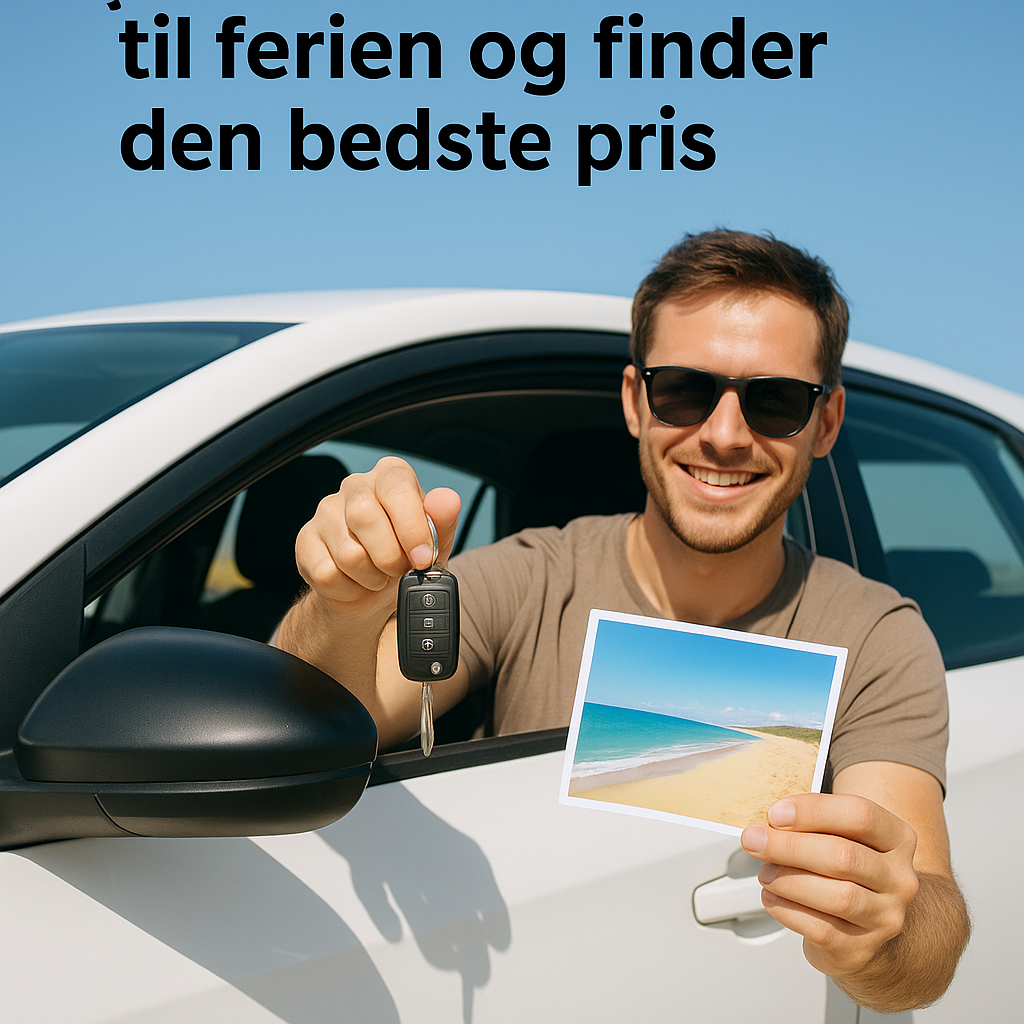Illustration of Sådan lejer du bil til ferien og finder den bedste pris